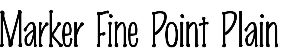 Marker Fine Point Plain Regular Font Download Free